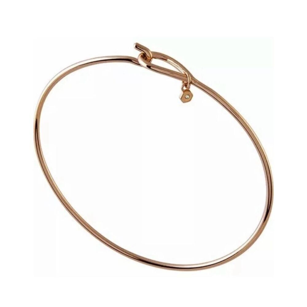 Brand New Womens Origami Owl Core Line Gold Tear Drop Bangle Bracelet Retired